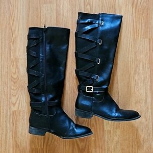 Thalia Sodi womens size 7.5, black knee high boots